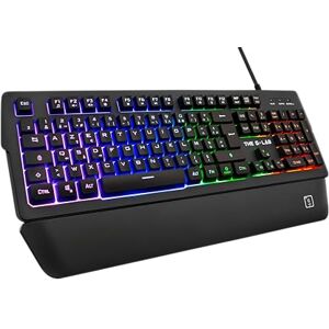 The G-Lab Keyz Palladium Clavier Gamer AZERTY Filaire USB Rétro-Éclairage RGB LED Multicolore, Repose-Poignets Magnétique, 26 Touches Anti-ghosting, Durable PC PS4 Xbox One (Noir) - Publicité