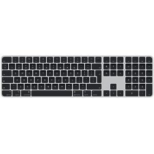 Apple Magic Keyboard avec Touch ID et pavé numérique : Bluetooth, Rechargeable. Compatible avec Les Ordinateurs Mac dotés d’Une Puce Anglais International, Touches Noires - Publicité