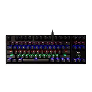 Z ZADEZ ZADEZ GT-021K Clavier Gaming filaire TKL Clavier mécanique RGB avec touches multimédia pour Windows PC Gamers Noir - Publicité