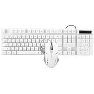 ADITAM Combo Clavier Souris Filaire USB, Clavier de Jeu mécanique rétroéclairé par LED, avec Conception Ergonomique, Plug and Play, pour Jeux, Ordinateur Portable et Bureau (Blanc) Double The Comfort - Publicité