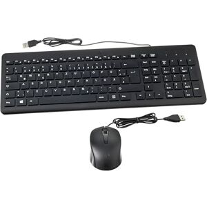 HP 150 Clavier Souris Filaire, Ports USB-A, 12 Touches Fn, 1600 DPI, Fonctionne avec Windows & Mac, Silencieux, Disposition QWERTZ, Noir - Publicité