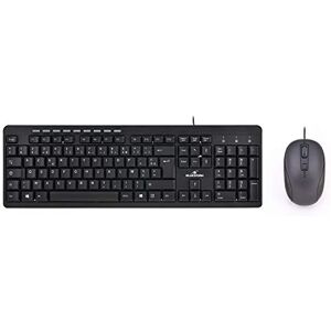 The G-Lab Bluestork – Pack Clavier et Souris Filaire – Design Ergonomique 9 Raccourcis MultiMedia – Noire AZERTY Francais - Publicité