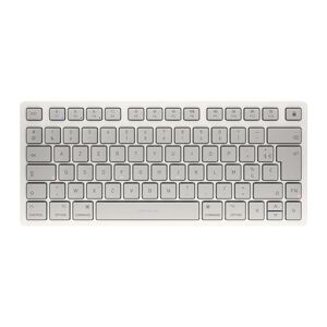 CHERRY KW 7100 Mini BT for Mac, Clavier Mac Compact avec 3 Canaux Bluetooth, Disposition Française (AZERTY), Clavier Multi-Appareils sans Fil, Moonlight White - Publicité