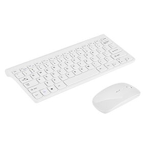 Mugast Mini Ensemble Clavier et Souris Câblé Filaire avec Fil Ultra-Mince Keyboard and Mouse USB Compatible avec PC Smart TV Ordinateur Portable Blanc/Noir(Blanc) - Publicité