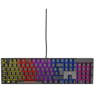 NOVA GAMING – HERCULE – Clavier Gaming Mécanique Filaire USB – Clavier Gamer, rétroéclairage RGB, 104 touches dont 26 anti-ghosting, AZERTY Français – Compatible PC Gaming, Windows et Linux - Publicité