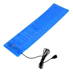 Artibetter Rouleau Clavier Pliable en Silicone à 109 Touches claviers d'ordinateur Clavier en Silicone Pliable Foldable Keyboard Clavier Compact Clavier Externe Clavier Flexible Portable USB - Publicité