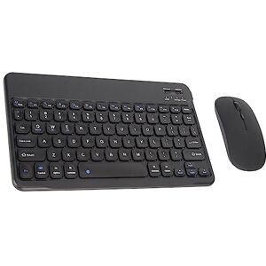 VBESTLIFE Ensemble Clavier et Souris sans Fil Ultra Fin, étanche, 2.4G, Silencieux, Compact, USB, et Clavier 10 Pouces, pour Ordinateur Portable (Black) - Publicité