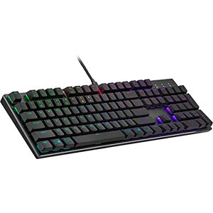 Cooler Master SK652 Clavier Mécanique QWERTY US, Taille Standard, Touches Flottantes Low Profile, Red Switches, Rétroéclairage RGB par Touche, Filaire (USB Type-A), Compatible PC & MacOS Gris Métal - Publicité