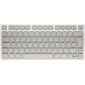 CHERRY KW 7100 Mini BT for Mac, Clavier Mac Compact avec 3 Canaux Bluetooth, Disposition UK (QWERTY), Clavier Multi-Appareils sans Fil, Moonlight White - Publicité