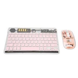 WINH Combo Clavier Souris sans Fil, Combo Clavier Souris Rétroéclairage Pratique pour PC (Rose) - Publicité