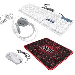 OSALADI 1 Jeu Ensemble De Boutons De Souris Combo Casque Clavier Casque De Clavier D'ordinateur Clavier Rvb Clavier Ergonomique Clavier De Jeu Homme USB Abdos Blanche Ordinateur Portable - Publicité