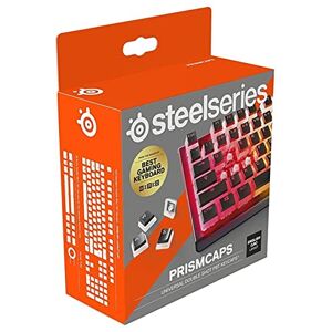 SteelSeries PrismCaps Touches double shot style pudding Thermoplastique PBT durable Compatible avec la plupart des claviers mécaniques Supports MX Noir (Disposition britannique) - Publicité