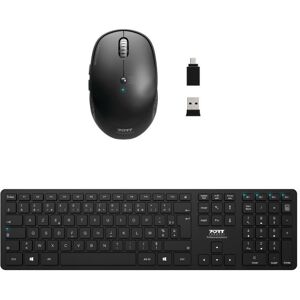 Port Designs 900907-FR clavier Souris incluse Bluetooth AZERTY Français Noir