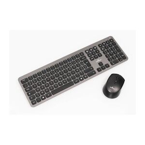 Ensemble Clavier Et Souris - Bluestork - Pack Easy Slim - Sans Fil - Gris Métal - Publicité