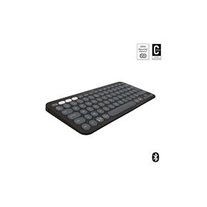 Clavier Sans Fil Bluetooth Azerty Logitech Pebble Keys 2 K380s Graphite - Publicité