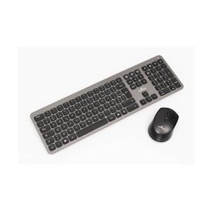 BLUESTORK Ensemble clavier et souris - BLUESTORK - Pack Easy Slim - Sans fil - Gris métal Bluestork