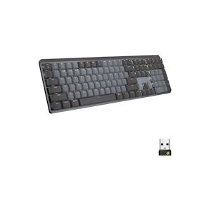 Logitech - Clavier Sans Fil - Mx - Mecanique - Retroeclaire Performant - Graphite