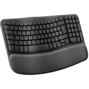 Clavier ergonomique sans fil Azerty Logitech Wave Keys Noir - Publicité