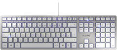 Cherry Clavier USB ultra-plat KC 6000 Slim - Argent