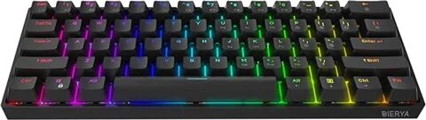 Refurbished: Dierya DK61 x KEMOVE 60% Wired Mechanical Keyboard - Gateron Black, B