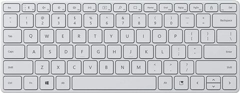 Refurbished: Microsoft Designer Compact Wireless Keyboard - White, A