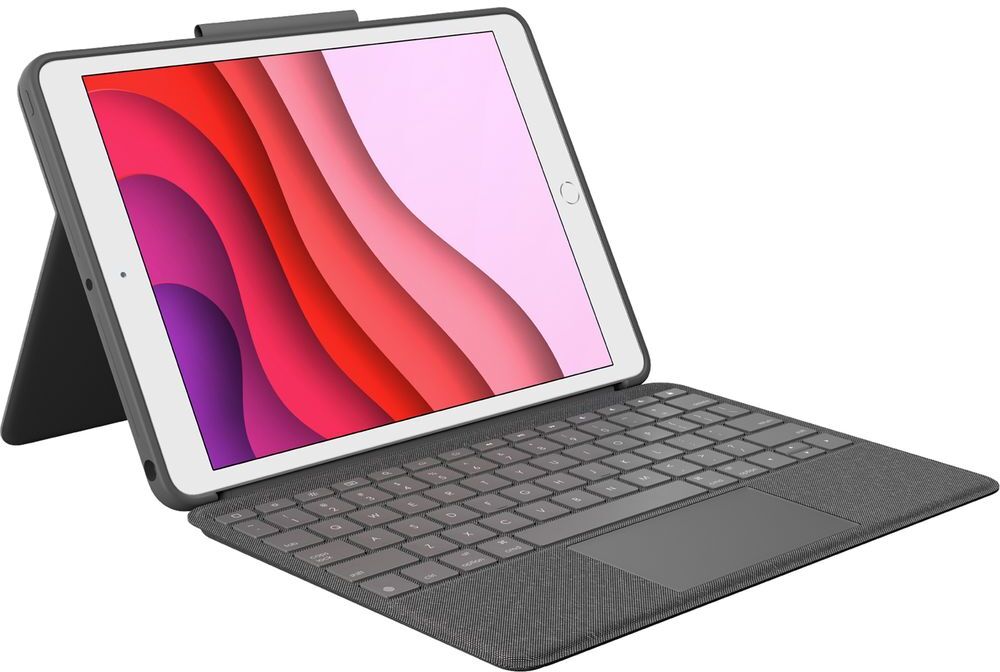 Logitech Combo Touch iPad 10.2" Keyboard Folio Case - Grey, Grey