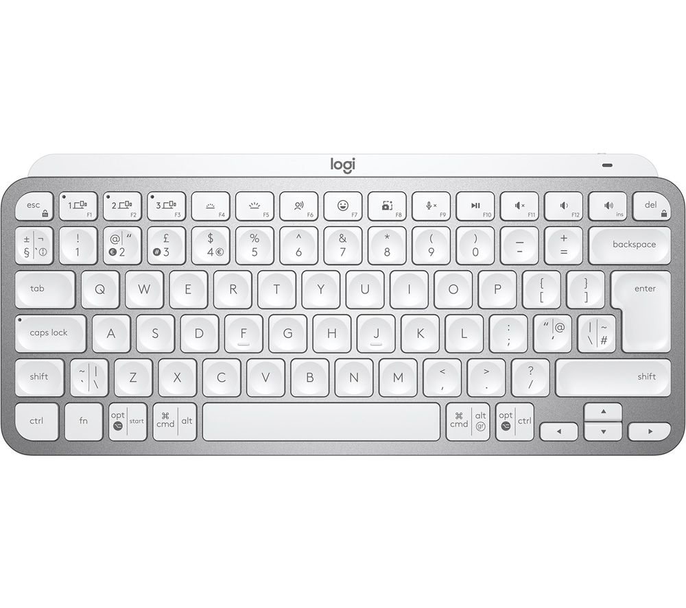 Logitech MX Keys Mini Wireless Keyboard - Pale Grey, Grey