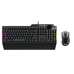 Asus TUF Gaming Combo K1&M3 tastiera Mouse incluso USB QWERTY Italiano Nero, Grigio