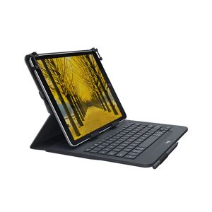 Logitech Universal Folio Cover iPad o Tablet con Tastiera Bluetooth Wireless, Per la maggior parte dei tablet da 9-10, iOS, ‎Android, Windows, ‎Italiano Qwerty, Nero