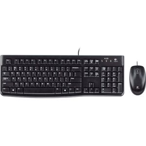 Logitech MK120 Combo Tastiera e Mouse con Filo per Windows, Mouse Ottico Cablato, Tastiera di Dimensioni Standard, USB Plug-and-Play, Compatibile con PC, Laptop