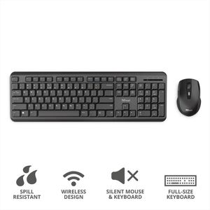 Trust Ody Wireless Keyboard & Mouse It-black