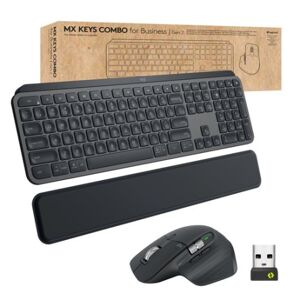 Logitech MX Keys combo for Business Gen 2 tastiera Mouse incluso RF senza fili + Bluetooth QWERTY Spagnolo Grafite (920-010930)