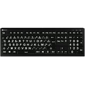 Logickeyboard LKB-LPWB-A2PC-FR tastiera USB AZERTY Francese Nero (LKB-LPWB-A2PC-FR)