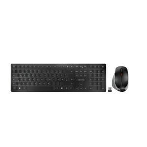 CHERRY DW 9500 SLIM tastiera Mouse incluso RF senza fili + Bluetooth QWERTZ Tedesco Nero, Grigio (JD-9500DE-2)