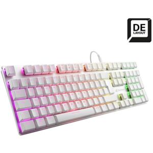 Sharkoon PureWriter RGB Red tastiera USB QWERTZ Tedesco Bianco (4044951034222)