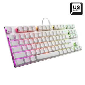 Sharkoon PureWriter TKL RGB Red tastiera USB QWERTY Inglese US Bianco (4044951034284)