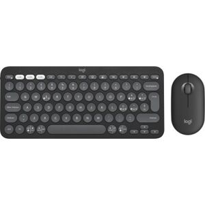 Logitech Pebble 2 Combo tastiera Mouse incluso RF senza fili + Bluetooth QWERTY Indiano Grafite (920-012221)