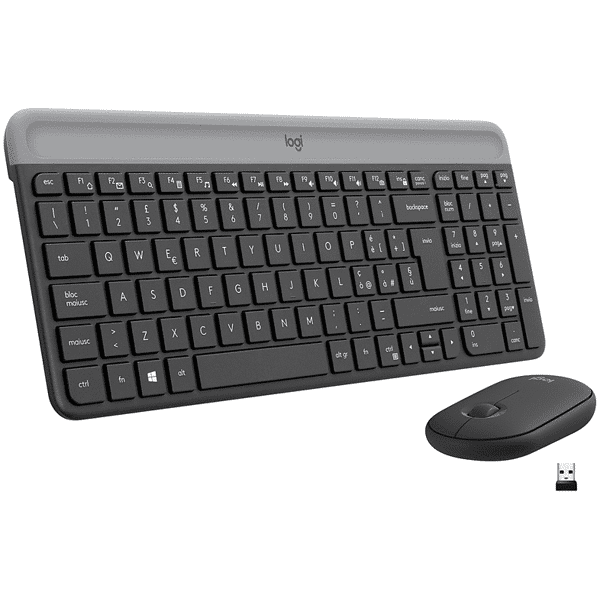 logitech tastiera + mouse  mk470 slim wireless combo