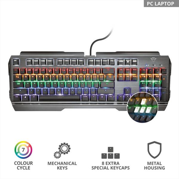 trust gxt877 scarr mechanical keyboard it-black/rgb