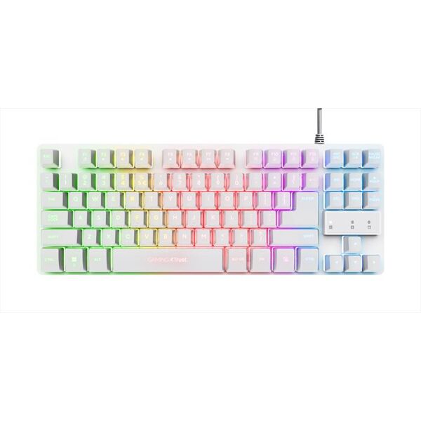 trust tastiera gxt833w thado tkl-white