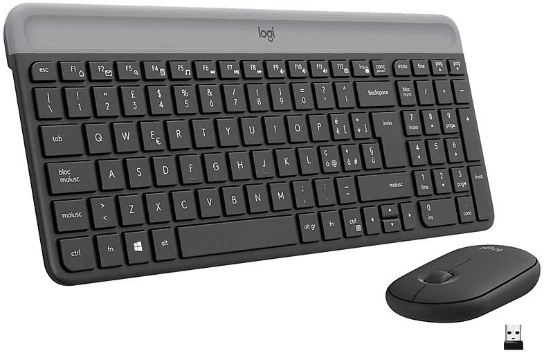 Logitech Tastiera + Mouse  MK470 SLIM WIRELESS COMBO