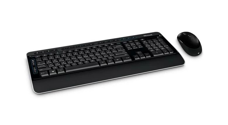 Microsoft Wireless Desktop 3050 tastiera Mouse incluso RF Wireless QWERTY Nero