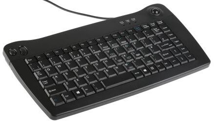 RS PRO Minitastiera Nero Cablato PS/2 , QWERTY (UK) Trackball