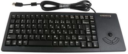 Cherry Tastiera con funzione trackball Nero Cablato USB , QWERTY (US) Compatta, G84-5400LUMEU-2