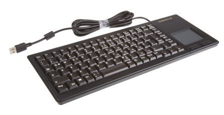 Cherry Tastiera con touchpad Nero Cablato USB , QWERTZ Compatta, G84-5500LUMDE-2