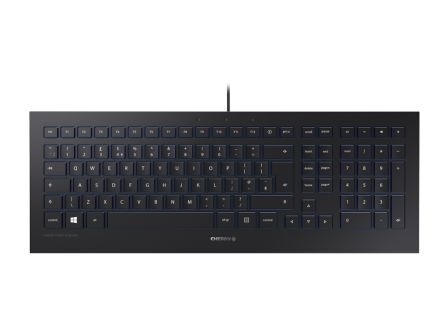 Cherry Tastiera Nero Cablato USB , QWERTY Standard, JK-0360GB