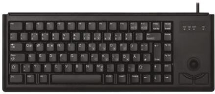 Cherry Tastiera con funzione trackball Nero Cablato PS/2 , QWERTY (US) Compatta, G84-4400LPBEU-2