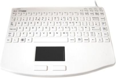 Ceratech Tastiera con touchpad Bianco Cablato USB , QWERTY (UK) Medico, KYBNA-SIL540CV2W