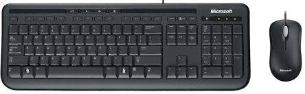Microsoft Set tastiera e mouse Nero  Con cavo USB Compatta QWERTY (UK), APB-00006
