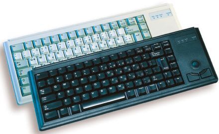 Cherry Tastiera con funzione trackball Nero Cablato PS/2 , QWERTZ Compatta, G84-4400LPBDE-2